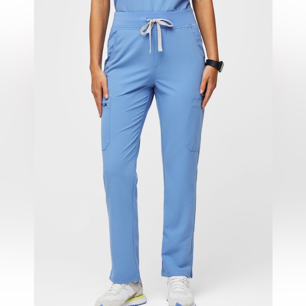 FIGS XS High Waisted Skinny Scrub Pants in Ceil Blue